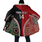 Custom Rugby Panthers and Dolphins Cloak 2026 Together Aboriginal Polynesian Pattern