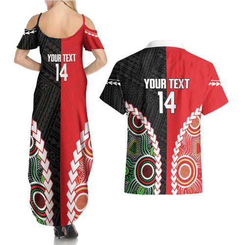 Custom Rugby Panthers and Dolphins Couples Matching Summer Maxi Dress and Hawaiian Shirt 2026 Together Aboriginal Polynesian Pattern