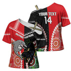Custom Rugby Panthers and Dolphins Cross Shoulder Shirt 2026 Together Aboriginal Polynesian Pattern