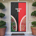 Custom Rugby Panthers and Dolphins Door Cover 2026 Together Aboriginal Polynesian Pattern