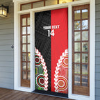 Custom Rugby Panthers and Dolphins Door Cover 2026 Together Aboriginal Polynesian Pattern