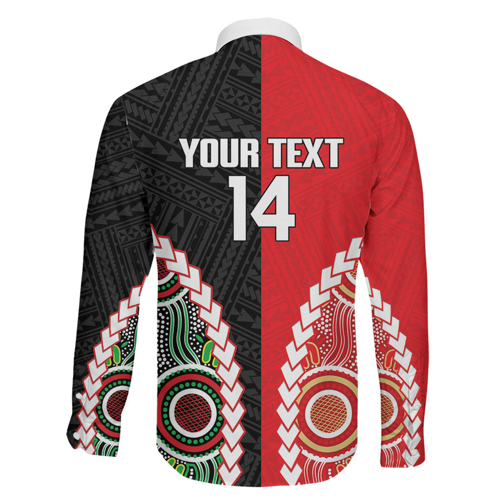 Custom Rugby Panthers and Dolphins Family Matching Off The Shoulder Long Sleeve Dress and Hawaiian Shirt 2026 Together Aboriginal Polynesian Pattern