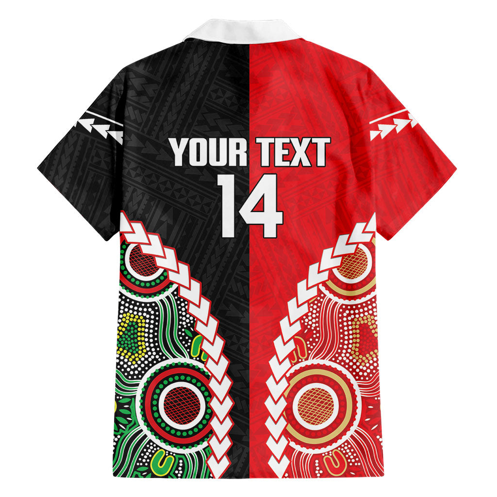 Custom Rugby Panthers and Dolphins Family Matching Off Shoulder Maxi Dress and Hawaiian Shirt 2026 Together Aboriginal Polynesian Pattern