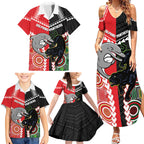 Custom Rugby Panthers and Dolphins Family Matching Summer Maxi Dress and Hawaiian Shirt 2026 Together Aboriginal Polynesian Pattern