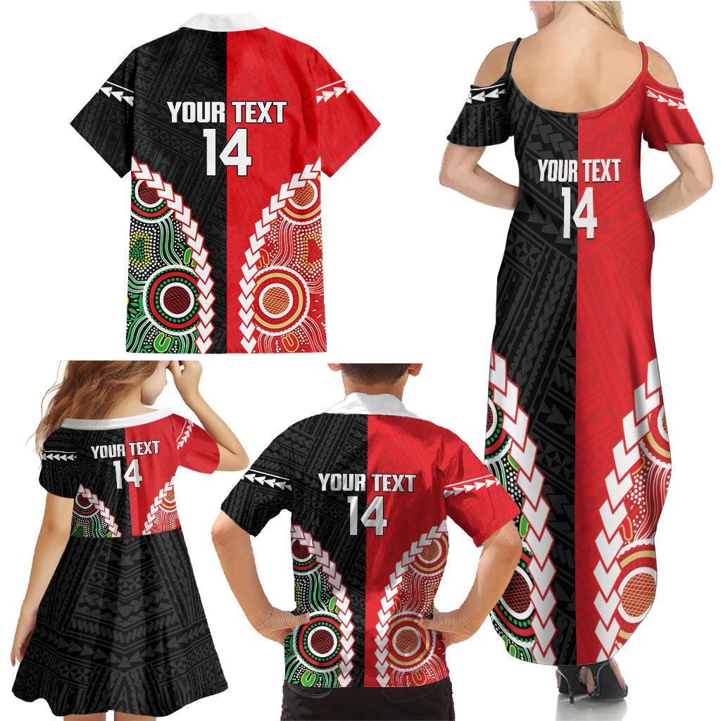 Custom Rugby Panthers and Dolphins Family Matching Summer Maxi Dress and Hawaiian Shirt 2026 Together Aboriginal Polynesian Pattern
