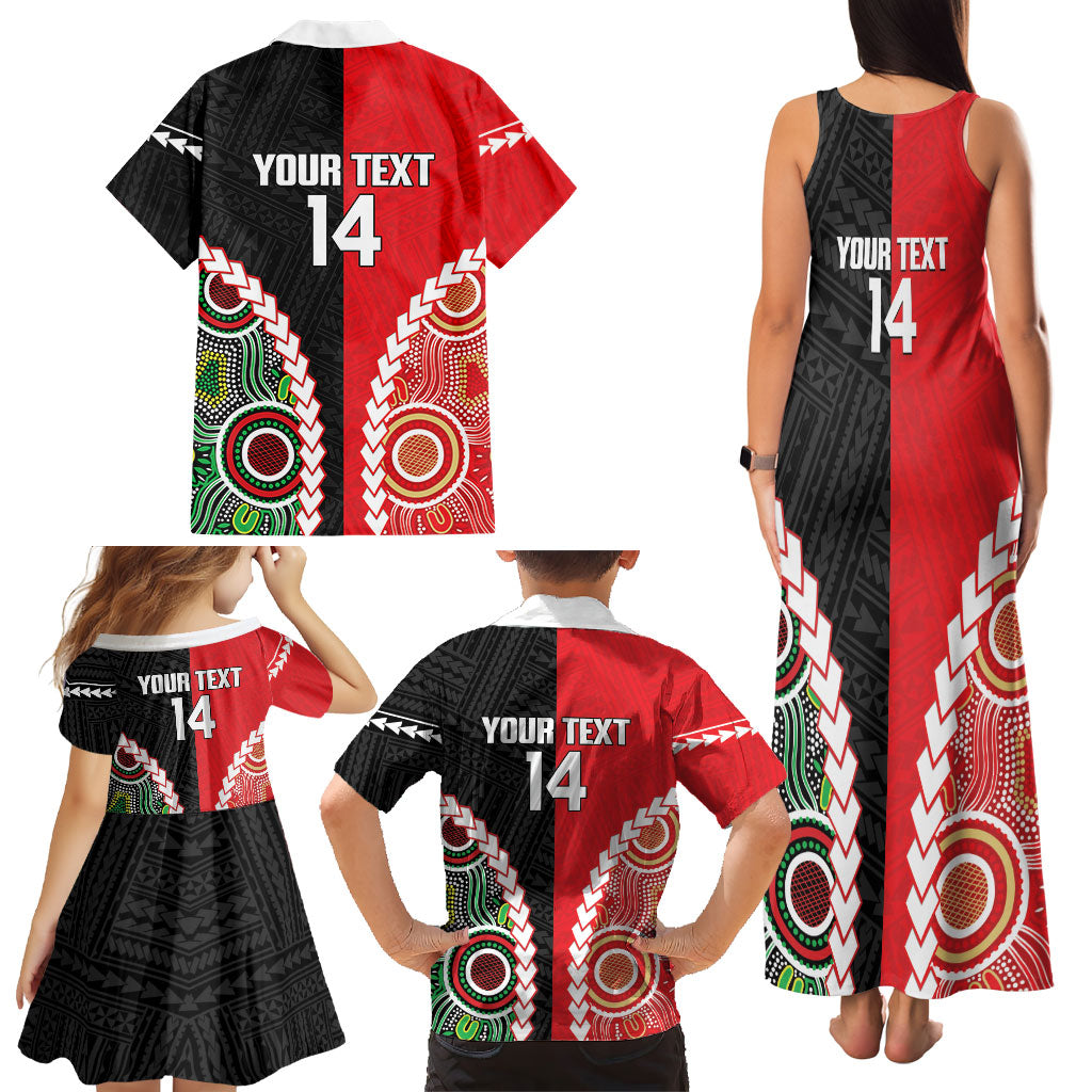 Custom Rugby Panthers and Dolphins Family Matching Tank Maxi Dress and Hawaiian Shirt 2026 Together Aboriginal Polynesian Pattern
