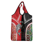 Custom Rugby Panthers and Dolphins Grocery Bag 2026 Together Aboriginal Polynesian Pattern