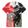 Custom Rugby Panthers and Dolphins Hawaiian Shirt 2026 Together Aboriginal Polynesian Pattern