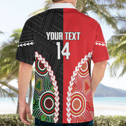 Custom Rugby Panthers and Dolphins Hawaiian Shirt 2026 Together Aboriginal Polynesian Pattern