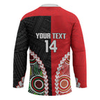 Custom Rugby Panthers and Dolphins Hockey Jersey 2026 Together Aboriginal Polynesian Pattern