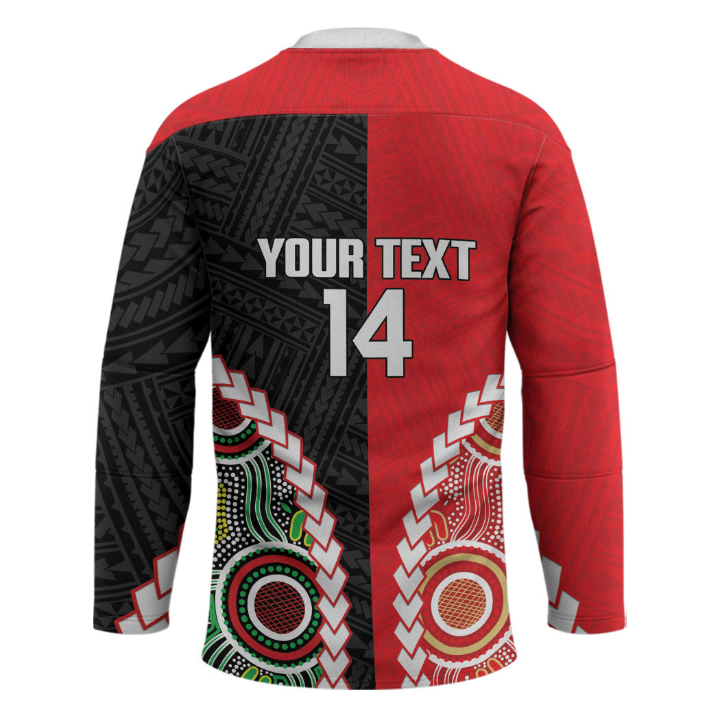 Custom Rugby Panthers and Dolphins Hockey Jersey 2026 Together Aboriginal Polynesian Pattern