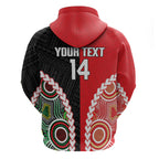 Custom Rugby Panthers and Dolphins Hoodie 2026 Together Aboriginal Polynesian Pattern