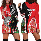 Custom Rugby Panthers and Dolphins Hoodie Dress 2026 Together Aboriginal Polynesian Pattern