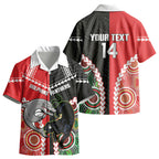 Custom Rugby Panthers and Dolphins Kid Hawaiian Shirt 2026 Together Aboriginal Polynesian Pattern LT14