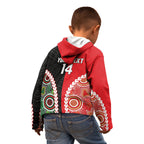 Custom Rugby Panthers and Dolphins Kid Hoodie 2026 Together Aboriginal Polynesian Pattern