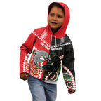 Custom Rugby Panthers and Dolphins Kid Hoodie 2026 Together Aboriginal Polynesian Pattern