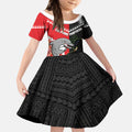 Custom Rugby Panthers and Dolphins Kid Short Sleeve Dress 2026 Together Aboriginal Polynesian Pattern