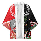 Custom Rugby Panthers and Dolphins Kimono 2026 Together Aboriginal Polynesian Pattern