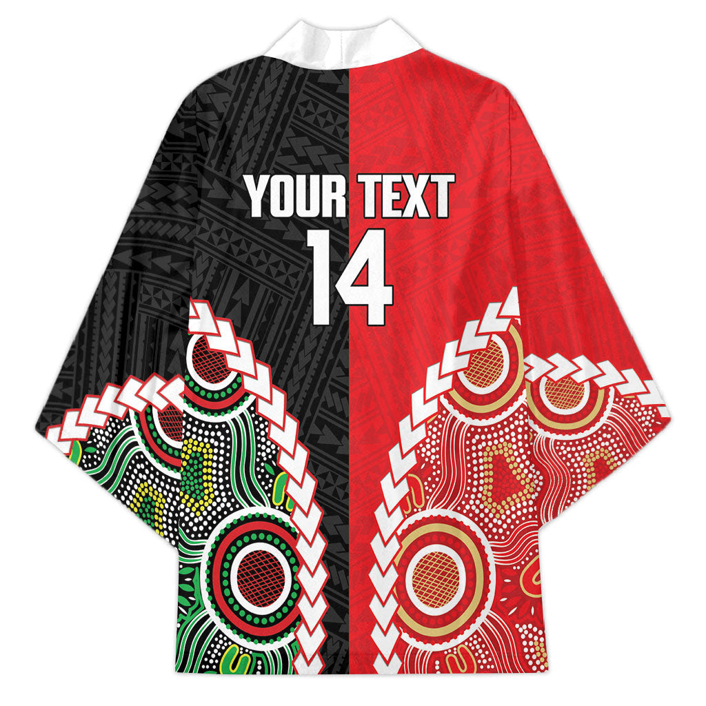 Custom Rugby Panthers and Dolphins Kimono 2026 Together Aboriginal Polynesian Pattern