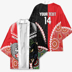 Custom Rugby Panthers and Dolphins Kimono 2026 Together Aboriginal Polynesian Pattern