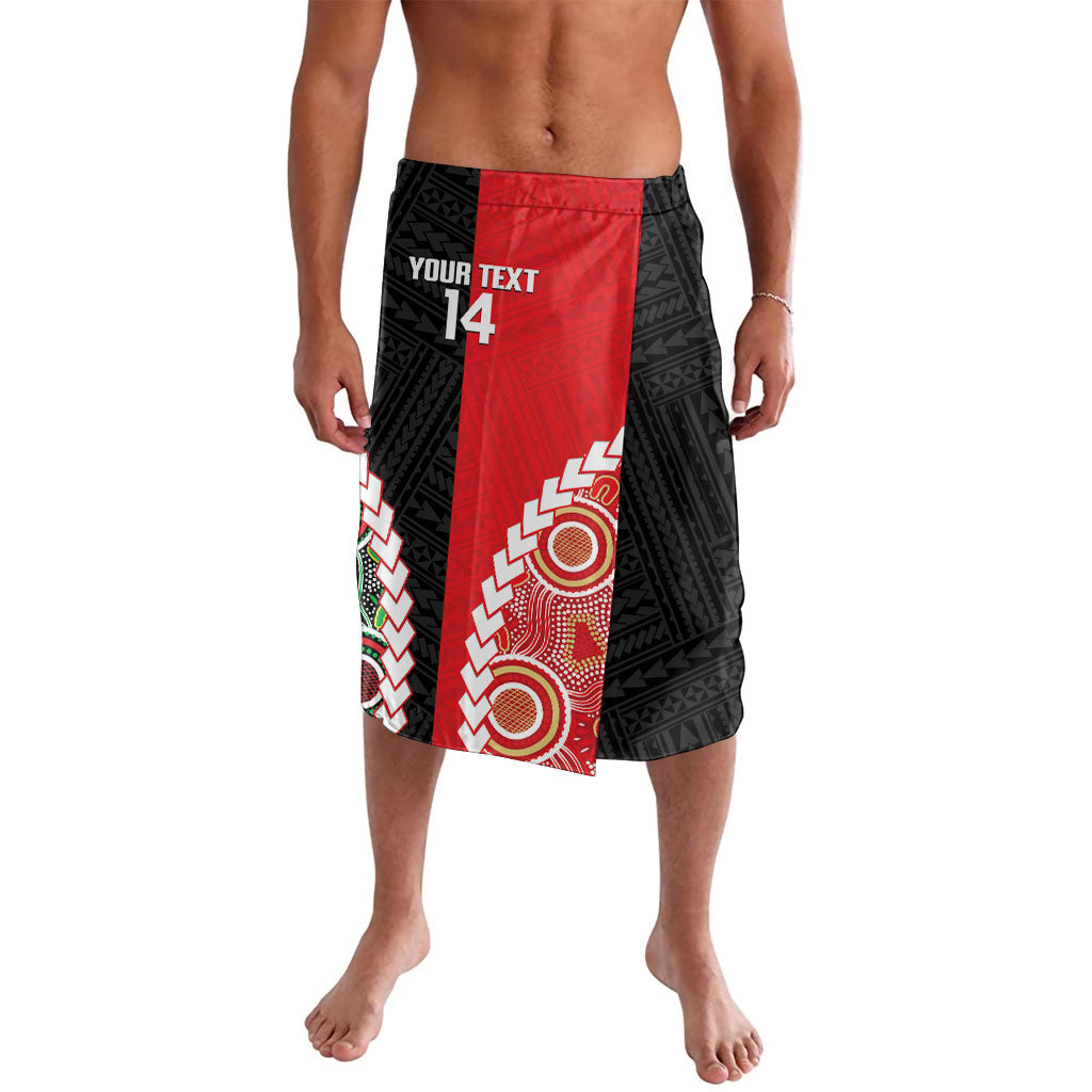 Custom Rugby Panthers and Dolphins Lavalava 2026 Together Aboriginal Polynesian Pattern