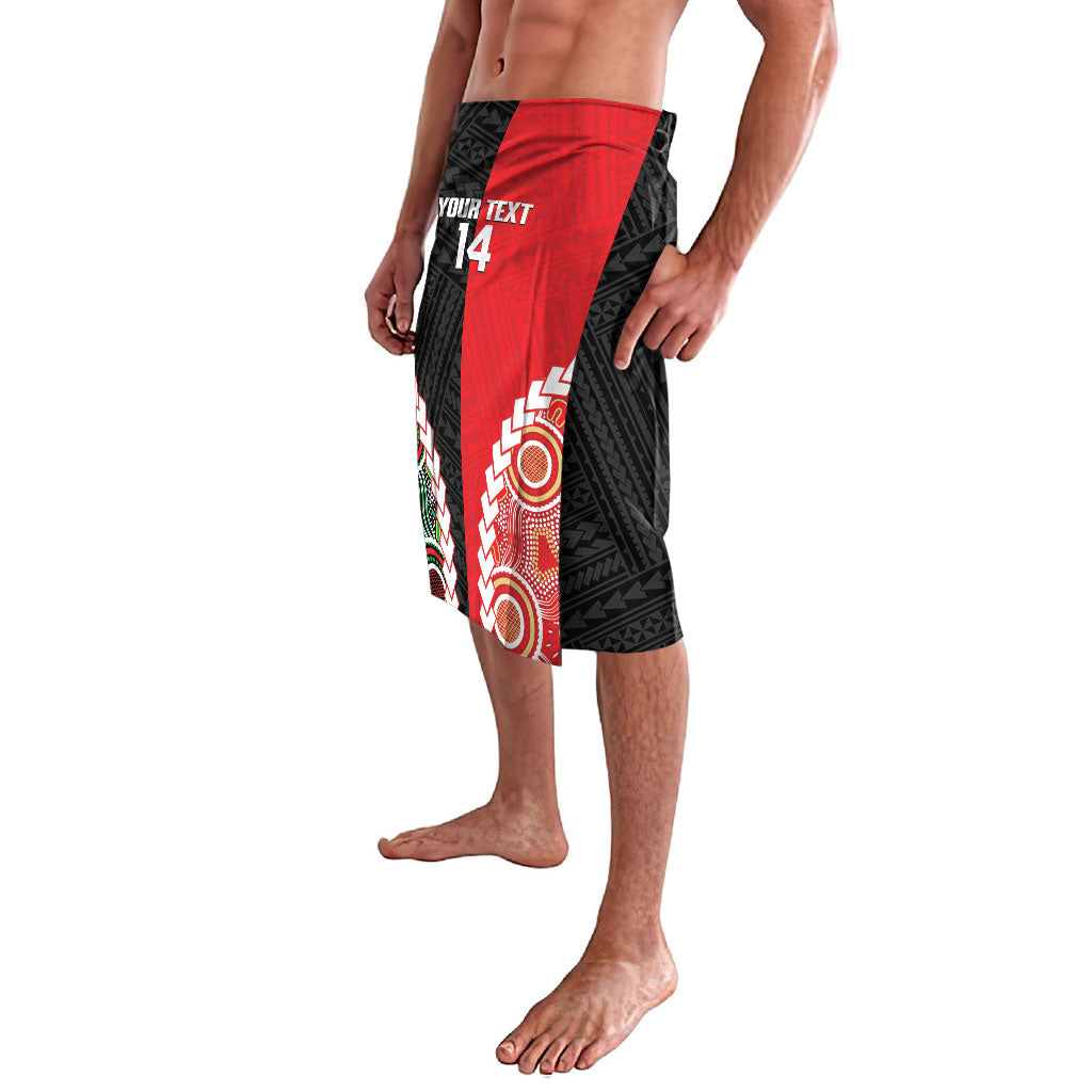 Custom Rugby Panthers and Dolphins Lavalava 2026 Together Aboriginal Polynesian Pattern
