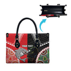 Custom Rugby Panthers and Dolphins Leather Bag 2026 Together Aboriginal Polynesian Pattern