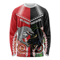 Custom Rugby Panthers and Dolphins Long Sleeve Shirt 2026 Together Aboriginal Polynesian Pattern