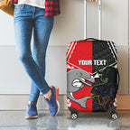 Custom Rugby Panthers and Dolphins Luggage Cover 2026 Together Aboriginal Polynesian Pattern