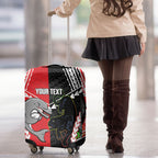 Custom Rugby Panthers and Dolphins Luggage Cover 2026 Together Aboriginal Polynesian Pattern