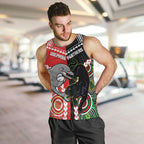 Custom Rugby Panthers and Dolphins Men Tank Top 2026 Together Aboriginal Polynesian Pattern