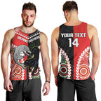 Custom Rugby Panthers and Dolphins Men Tank Top 2026 Together Aboriginal Polynesian Pattern