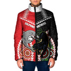 Custom Rugby Panthers and Dolphins Padded Jacket 2026 Together Aboriginal Polynesian Pattern