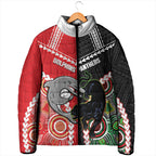 Custom Rugby Panthers and Dolphins Padded Jacket 2026 Together Aboriginal Polynesian Pattern