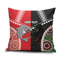 Custom Rugby Panthers and Dolphins Pillow Cover 2026 Together Aboriginal Polynesian Pattern