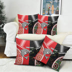 Custom Rugby Panthers and Dolphins Pillow Cover 2026 Together Aboriginal Polynesian Pattern