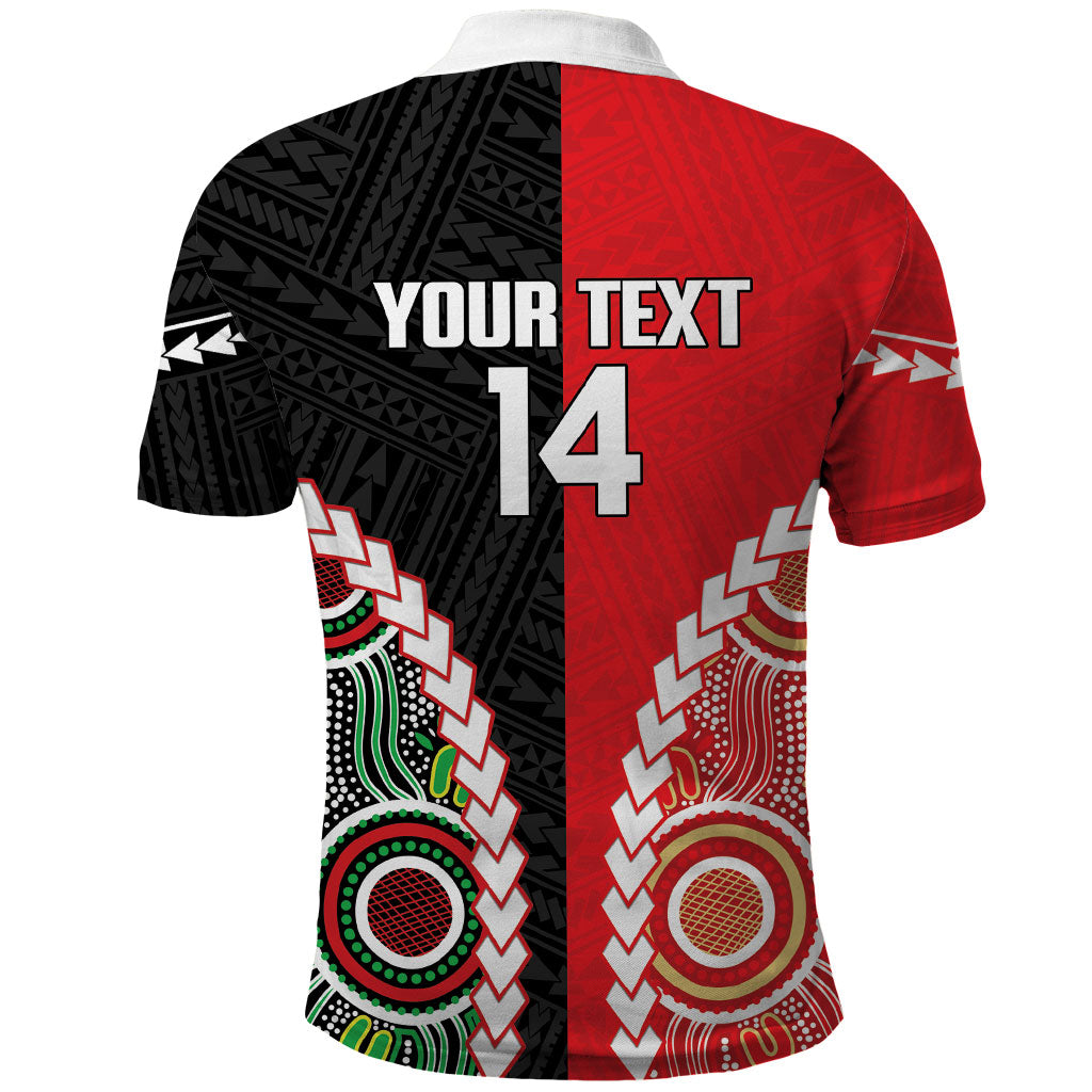Custom Rugby Panthers and Dolphins Polo Shirt 2026 Together Aboriginal Polynesian Pattern
