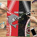 Custom Rugby Panthers and Dolphins Puzzle 2026 Together Aboriginal Polynesian Pattern