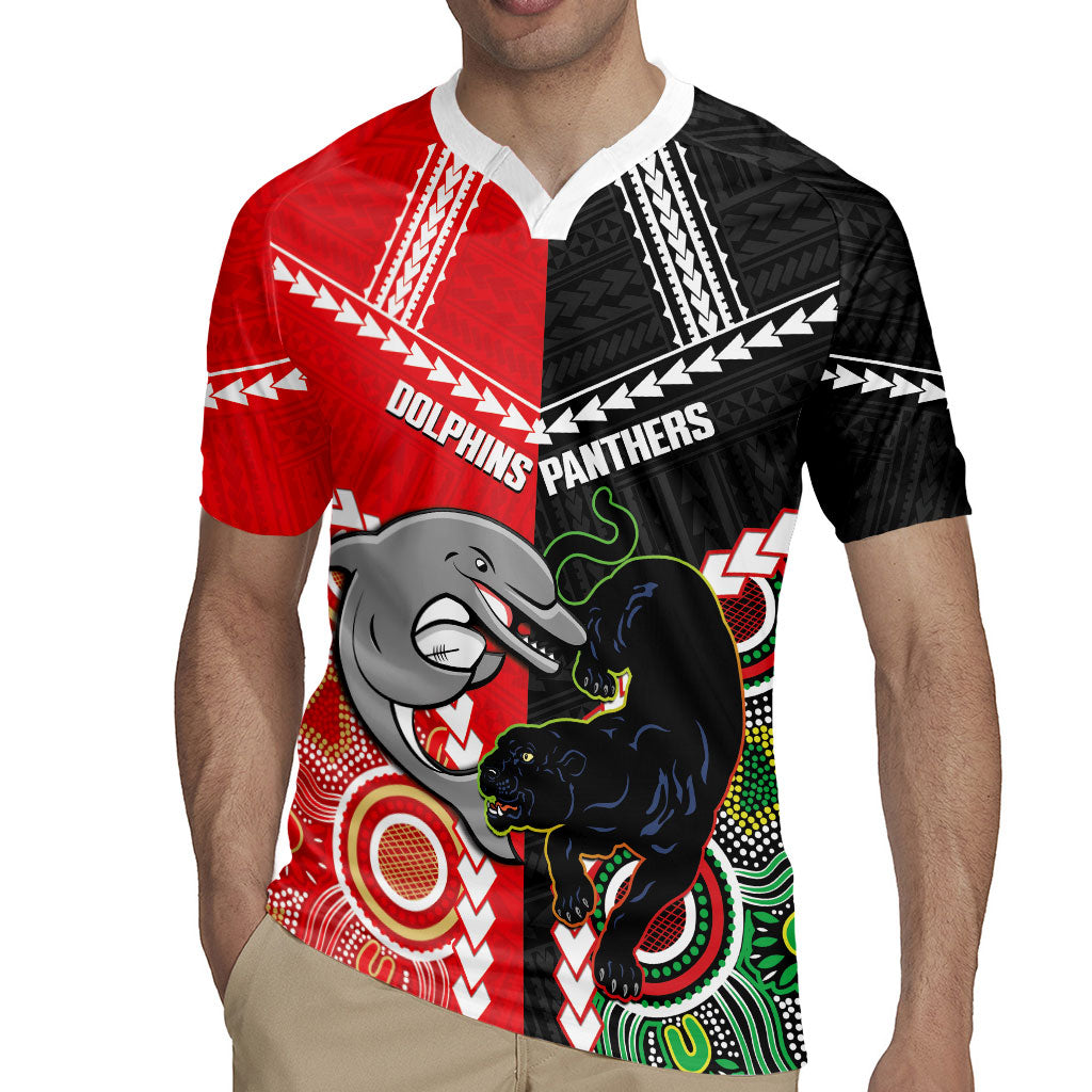 Custom Rugby Panthers and Dolphins Rugby Jersey 2026 Together Aboriginal Polynesian Pattern