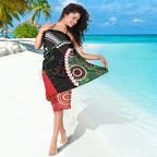 Custom Rugby Panthers and Dolphins Sarong 2026 Together Aboriginal Polynesian Pattern