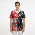 Custom Rugby Panthers and Dolphins Scrub Top 2026 Together Aboriginal Polynesian Pattern