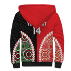Custom Rugby Panthers and Dolphins Sherpa Hoodie 2026 Together Aboriginal Polynesian Pattern