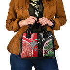 Custom Rugby Panthers and Dolphins Shoulder Handbag 2026 Together Aboriginal Polynesian Pattern