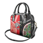 Custom Rugby Panthers and Dolphins Shoulder Handbag 2026 Together Aboriginal Polynesian Pattern