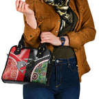 Custom Rugby Panthers and Dolphins Shoulder Handbag 2026 Together Aboriginal Polynesian Pattern