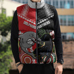 Custom Rugby Panthers and Dolphins Sleeveless Puffer Jacket 2026 Together Aboriginal Polynesian Pattern