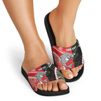 Custom Rugby Panthers and Dolphins Slide Sandals 2026 Together Aboriginal Polynesian Pattern