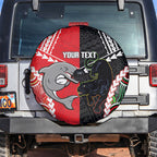Custom Rugby Panthers and Dolphins Spare Tire Cover 2026 Together Aboriginal Polynesian Pattern