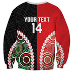 Custom Rugby Panthers and Dolphins Sweatshirt 2026 Together Aboriginal Polynesian Pattern