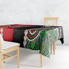 Custom Rugby Panthers and Dolphins Tablecloth 2026 Together Aboriginal Polynesian Pattern